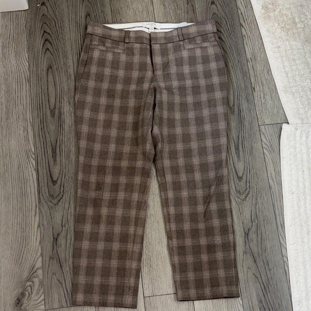 Banana Republic Brown Plaid Chinos